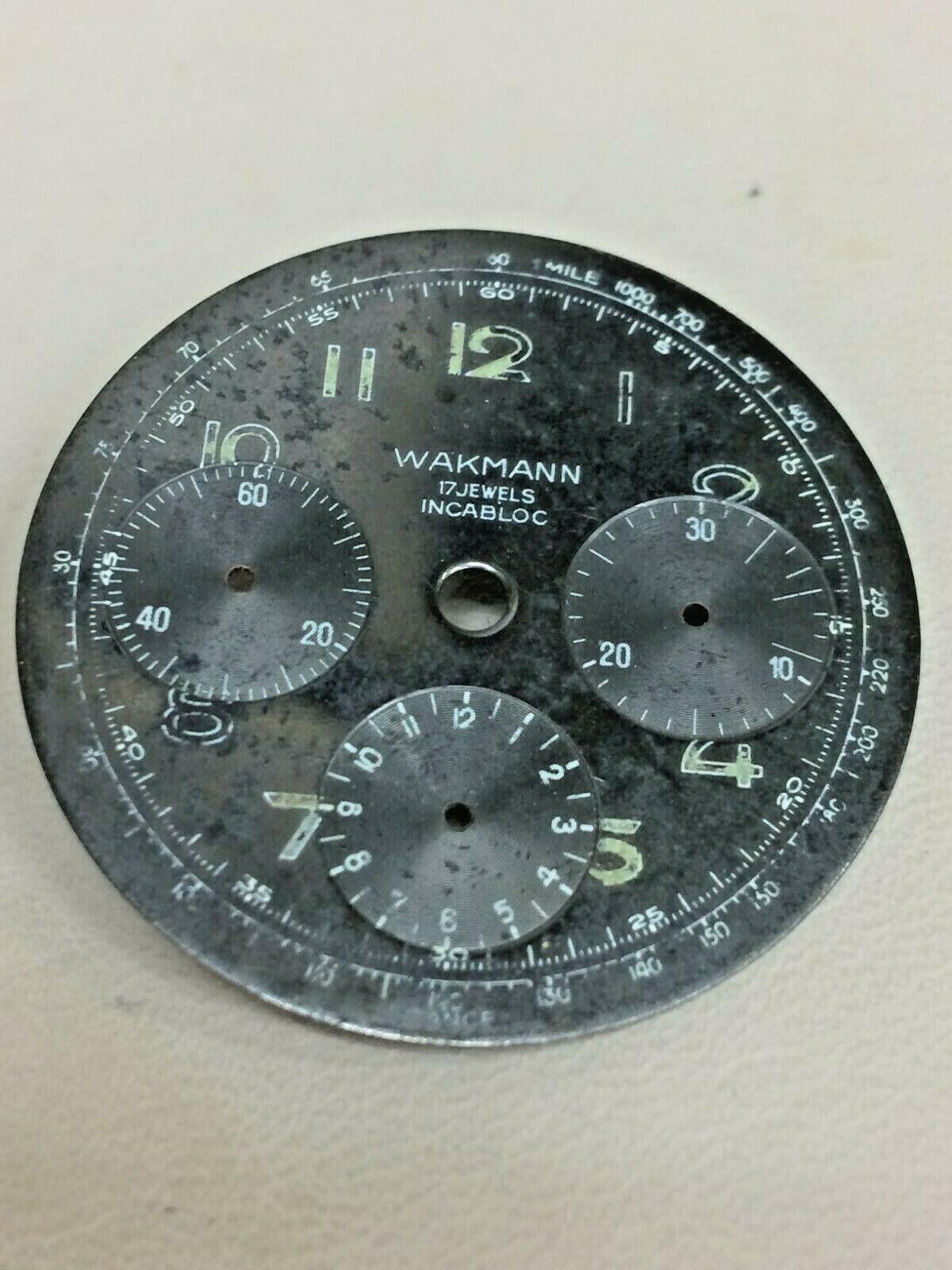 WAKMANN DIAL FOR VENUS CAL 178 TRIPLE REGISTER