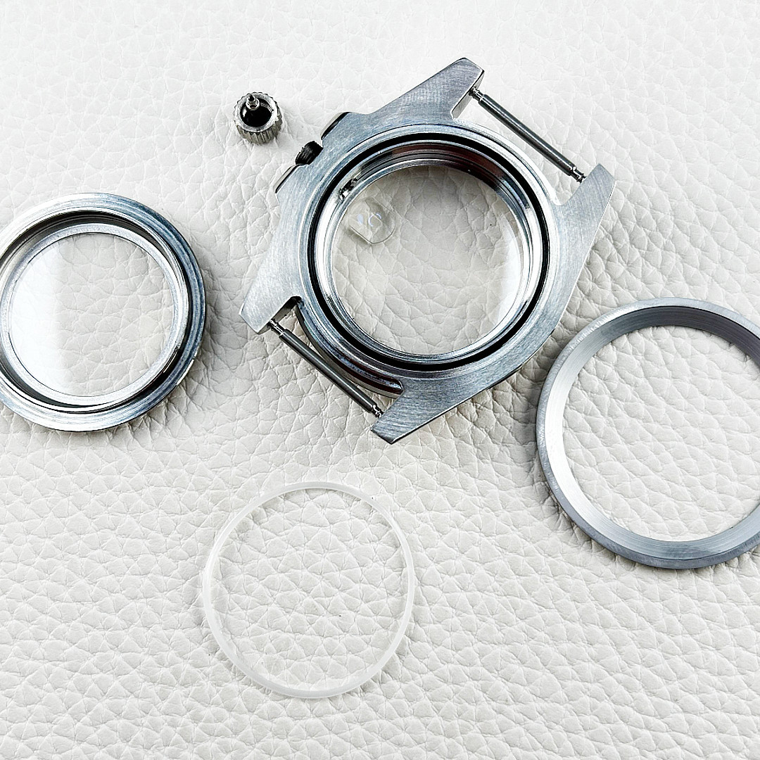 10ATM Mod Watch Case 40mm Set For NH34 NH35 NH36 Steel Silver Gray Ceramic Bezel