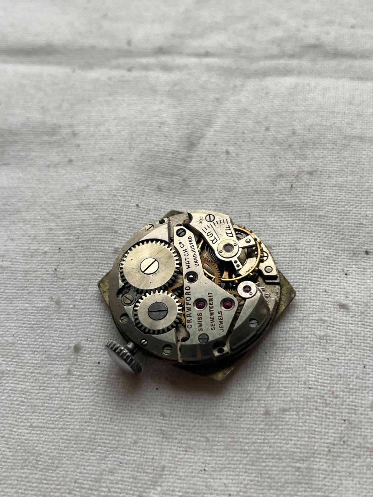 Meyer – Crawford with ruby dial – movement for mens watch AS IS – lot 0604