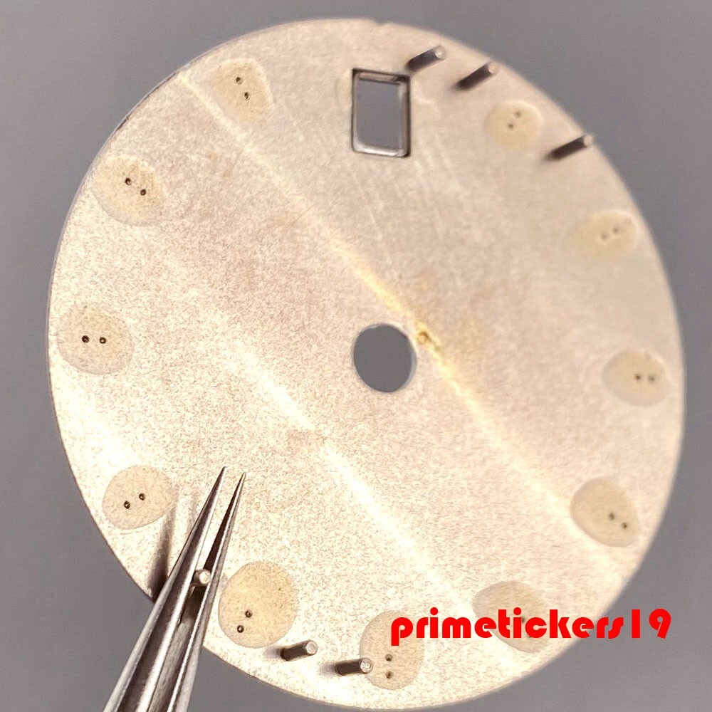 29mm Automatic GMT Pilot Watch Dial+Hands Date Green Lume Wristwatch Mod Parts