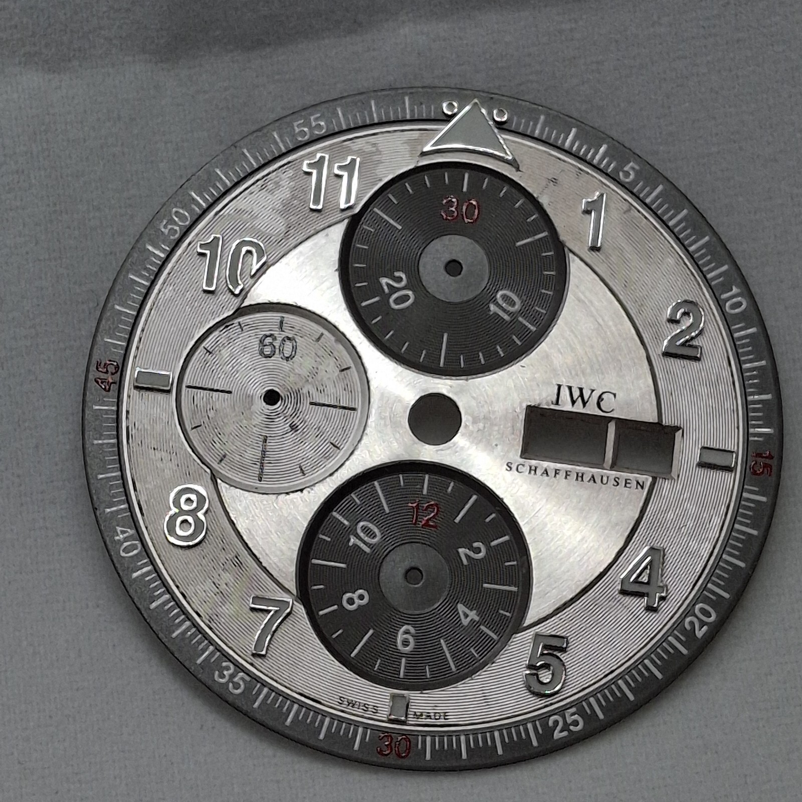 IWC International Watch Co Chronograph vintage dial 35mm PARTS Part Swiss #x6