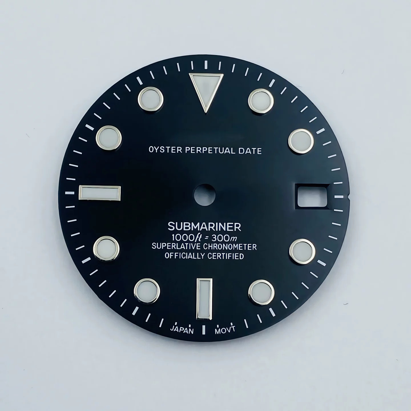 28.5mm SUB Sun Pattern Watch Dial Blue Green Lume for Nh35 Nh36 Movement Parts