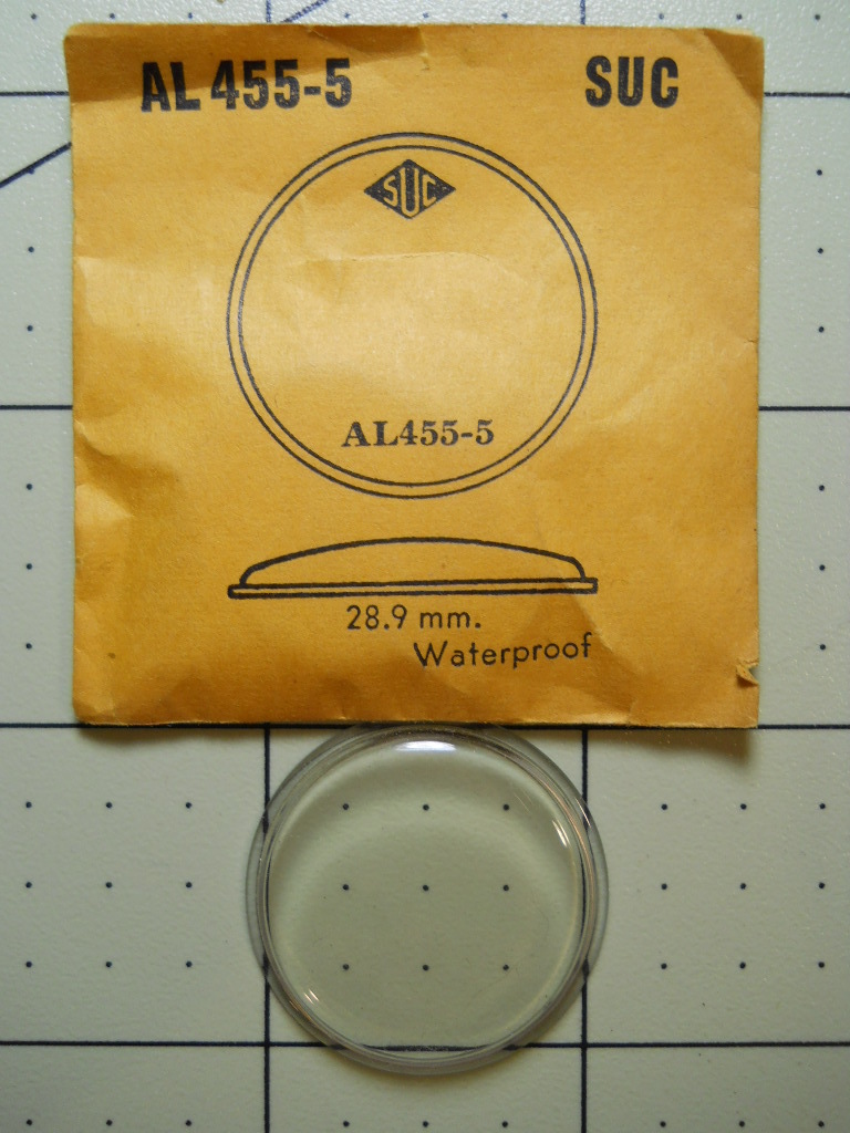 SUC AL455-5 GS-A458 Watch Crystal Fit Orvin – 28.9 mm Diameter Replacement