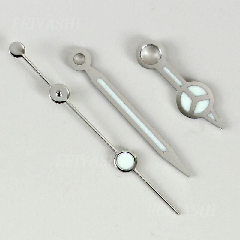For diver SUB GMT Replace Part silvery Watch hands For nh35 nh36 nh38 Movement