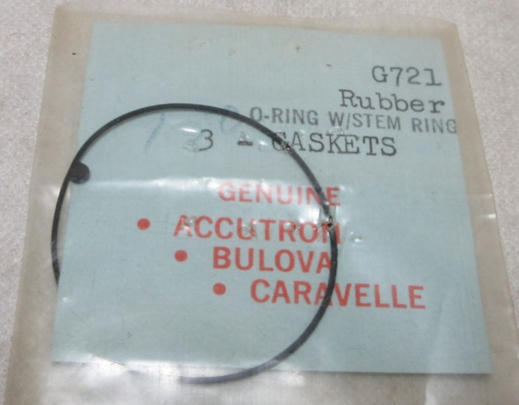 BULOVA ACCUTRON CARAVELLE WATCH GASKETS G721 WATCHMAKER REPLACEMENT #215