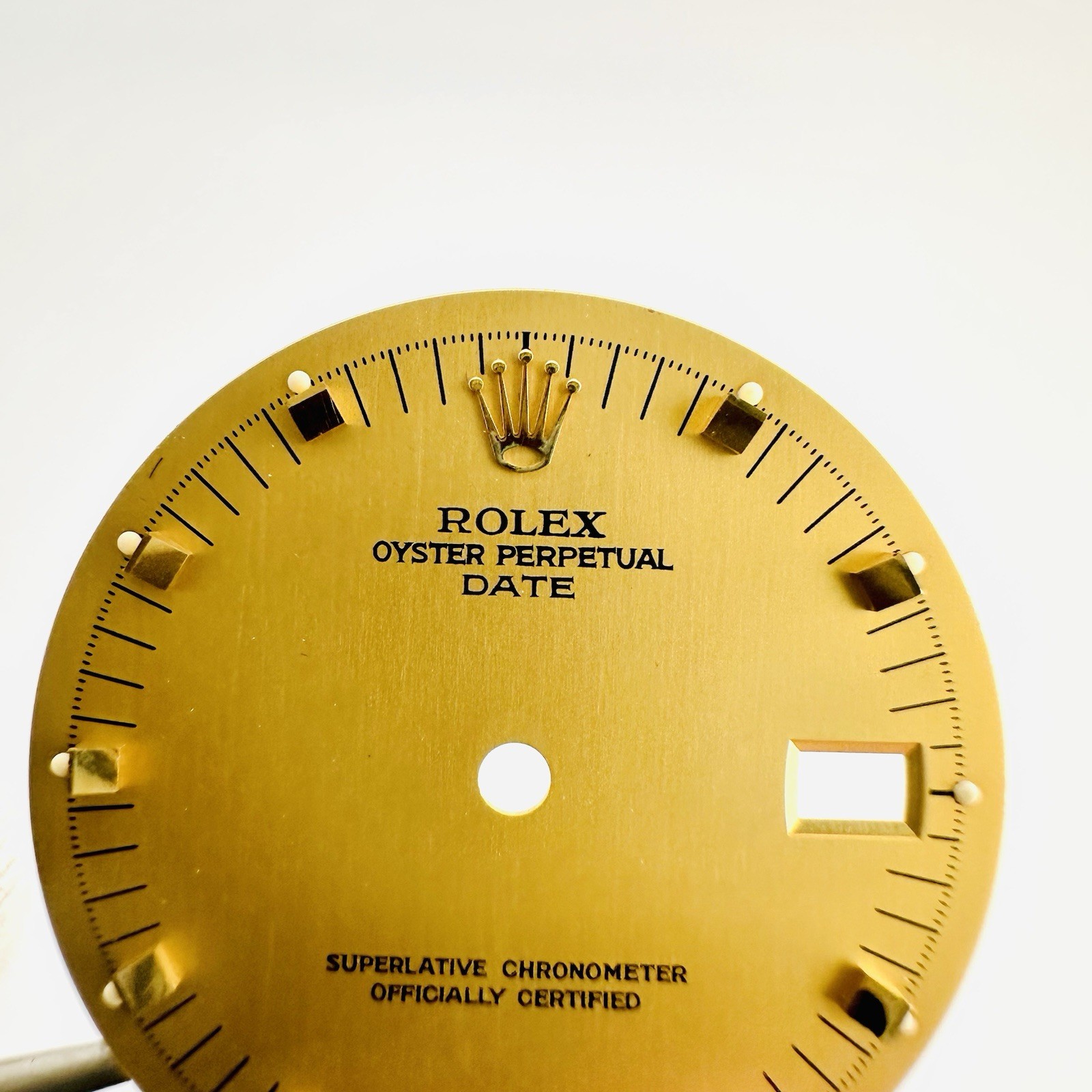 Auth. Rolex Champagne Doorstop Markers Tritium Dial 34mm Date 15053 15233 15058
