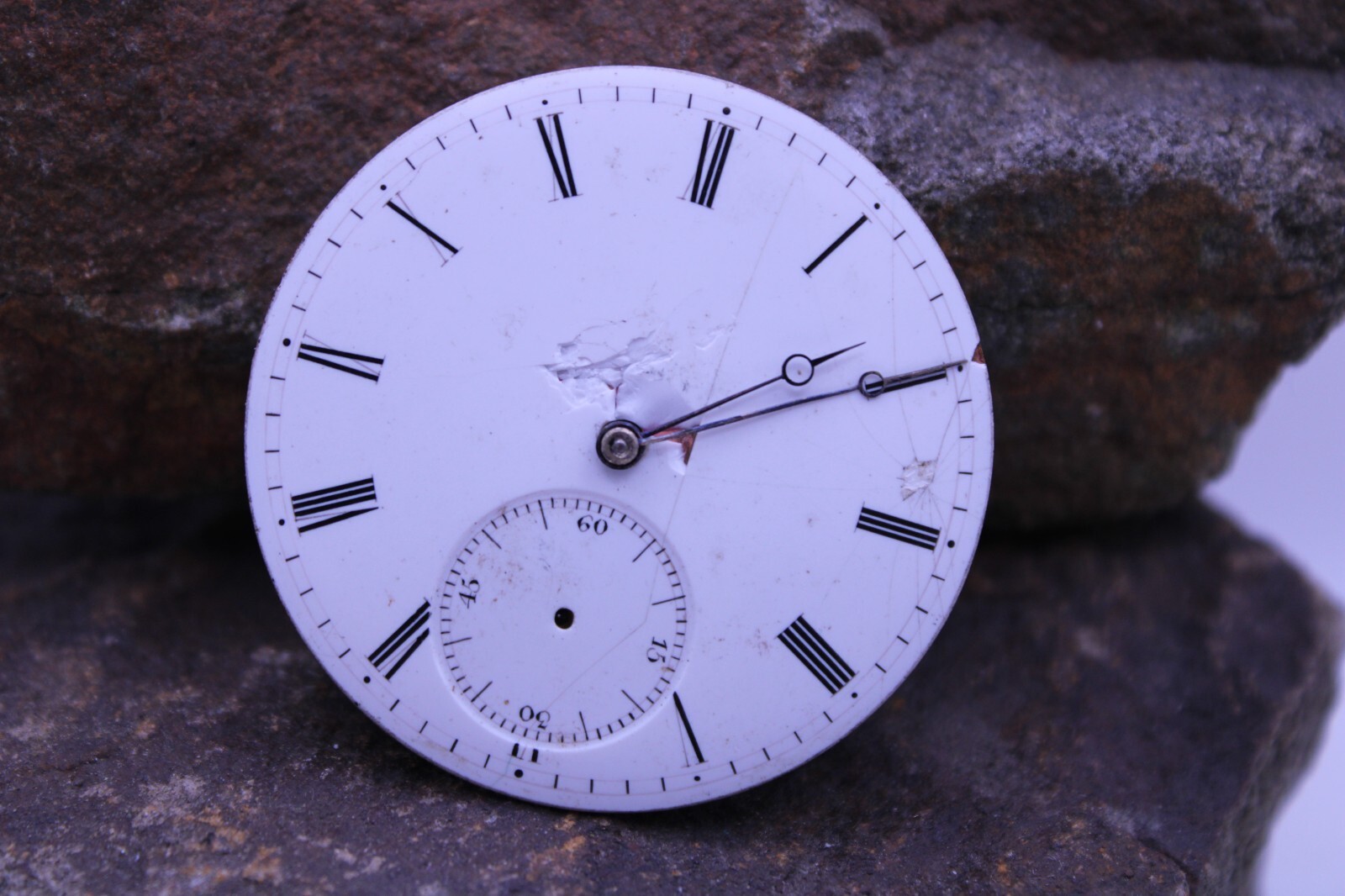 SWISS POCKET WATCH MOVEMENT 3 FINGER 41.7mm DIAL 40.5mm MOVT KEYWIND (A6)
