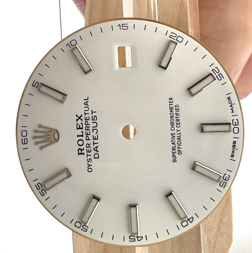 Rolex Dial DATEJUST 126300/334 White Cromalight OEM FACTORY Swiss MADE