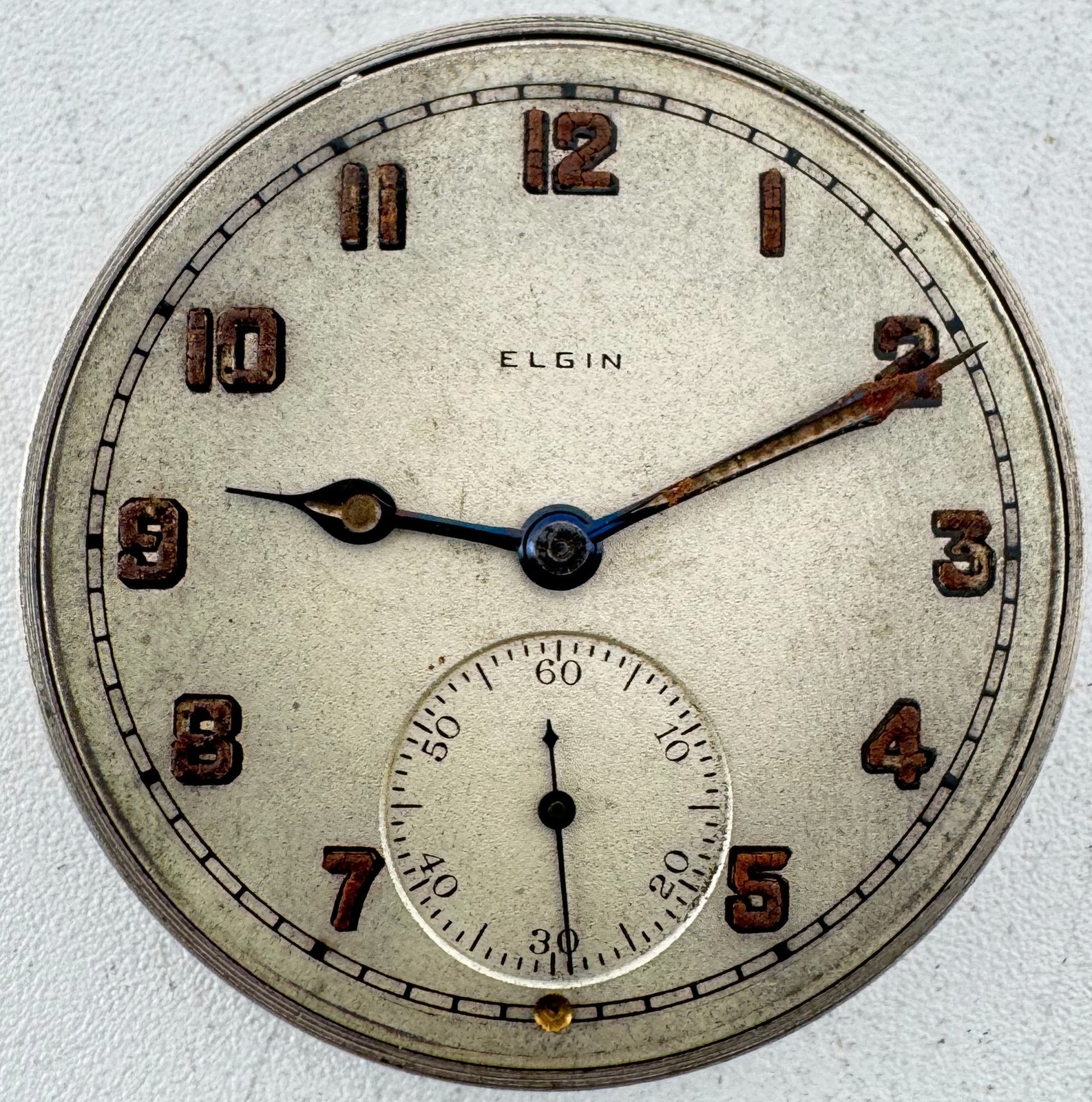 Antique 12s 1917 Elgin Military Style 15J Mechanical Pocket Watch Movement 315