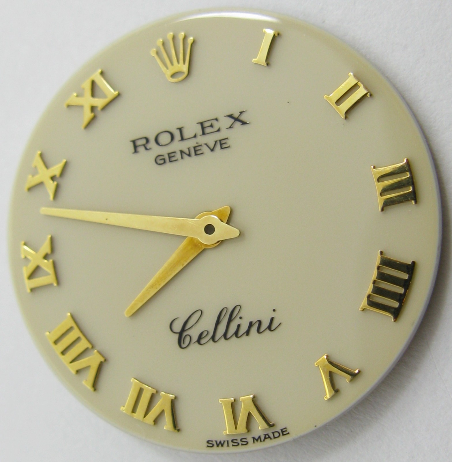 Rolex Watch quartz movement part: Cellini beige dial gilt roman markers