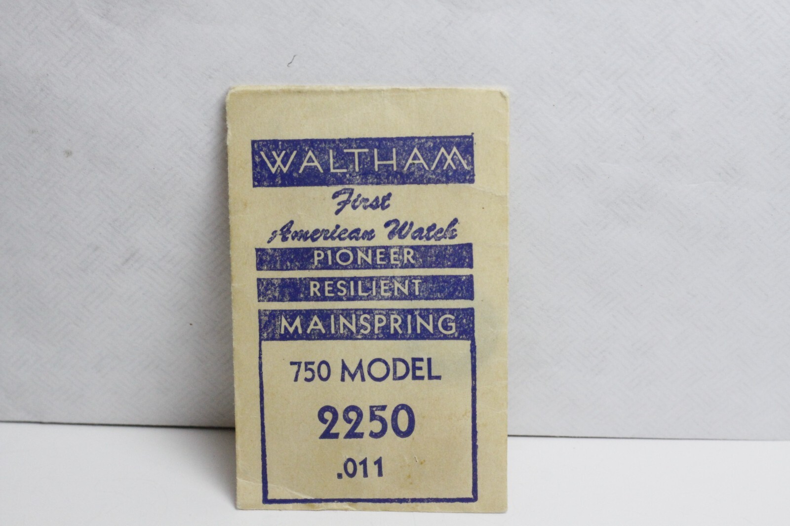 WALTHAM PIONEER UNIT #2250 750 model STRENTH .011 17V