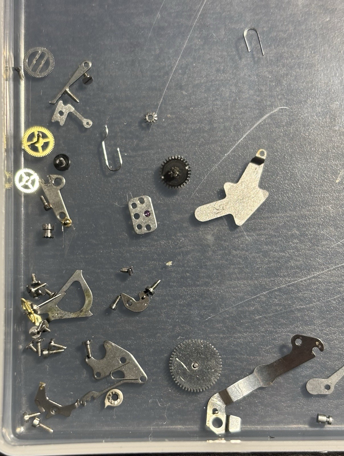 1960s Bulova Accutron 218 Parts – Dial, Movement, Tuning Forks, & Pillar Plate