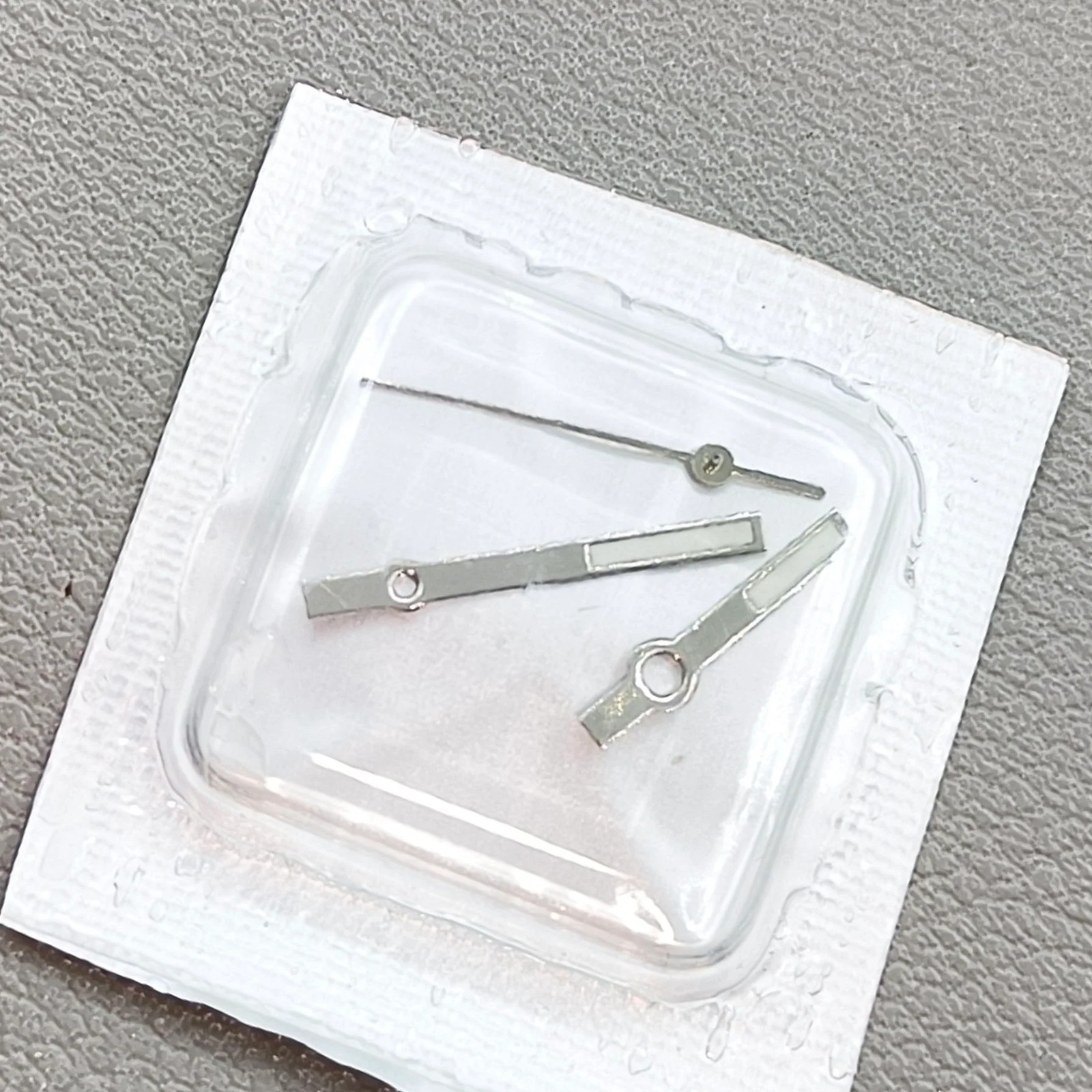 2 Sets/Pack Silver Trim Square Green Lume Watch Hands for VJ32 Movement