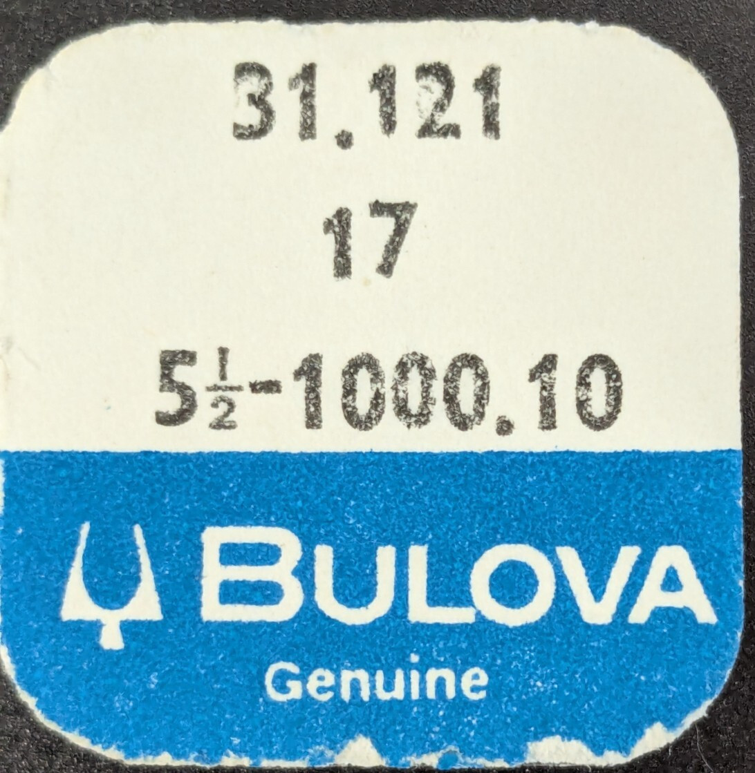 NOS NEW Genuine Bulova Cal 1000.10 Clutch Wheel Vintage Watch Part #17 31.121