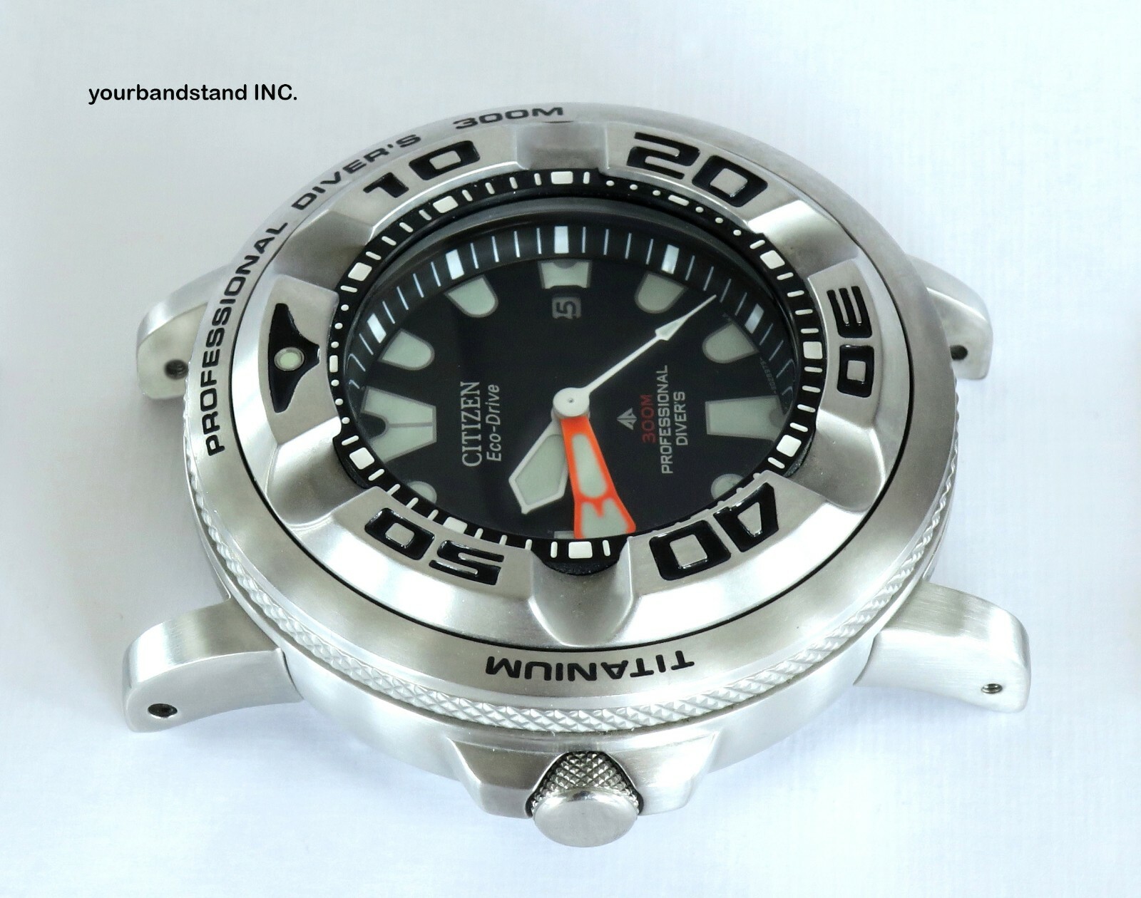Silver brushed finish adapter Fits Citizen Eco-Drive Diver NH6934_08F NH6930-09F