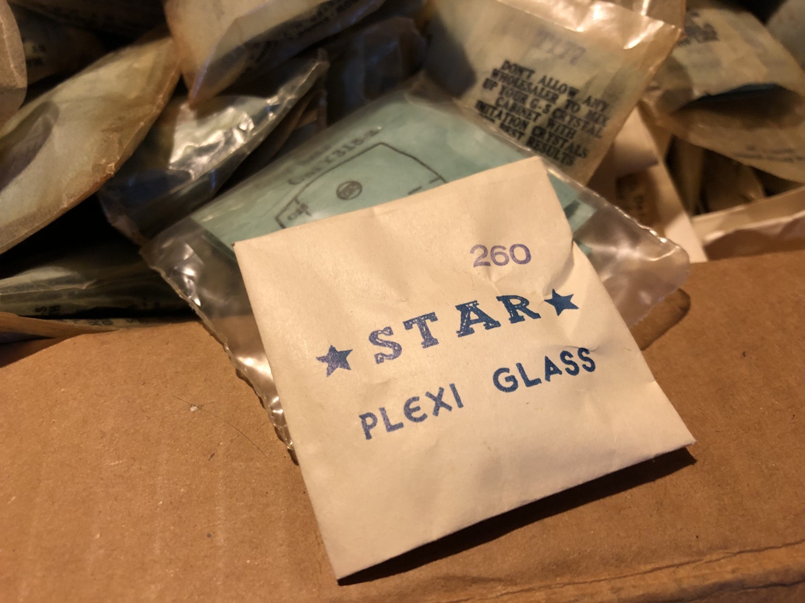 Large Lot of Vintage NOS Plastic Watch Crystals – Various Shapes and Sizes