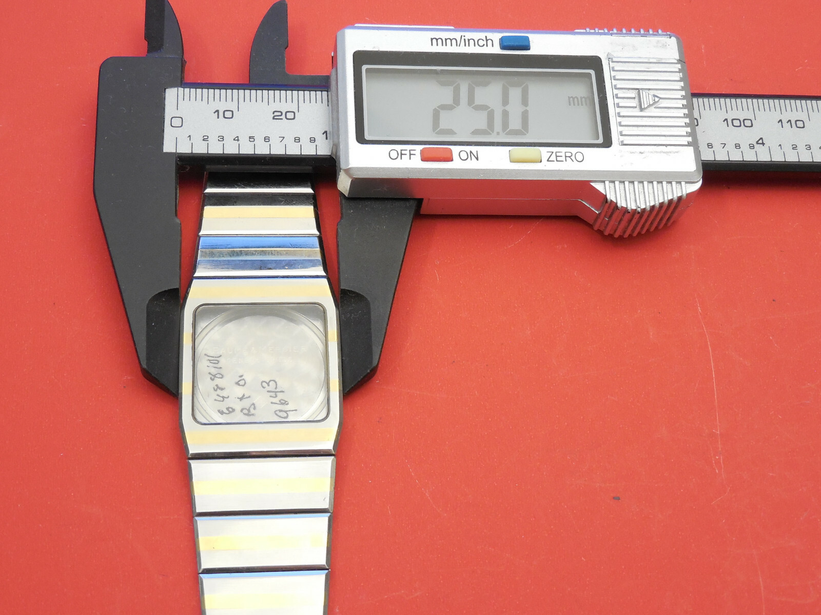 BAUME MERCIER 18K / STEEL INTEGRATED 25MM INTEGRAL WATCH CASE AND BAND PART
