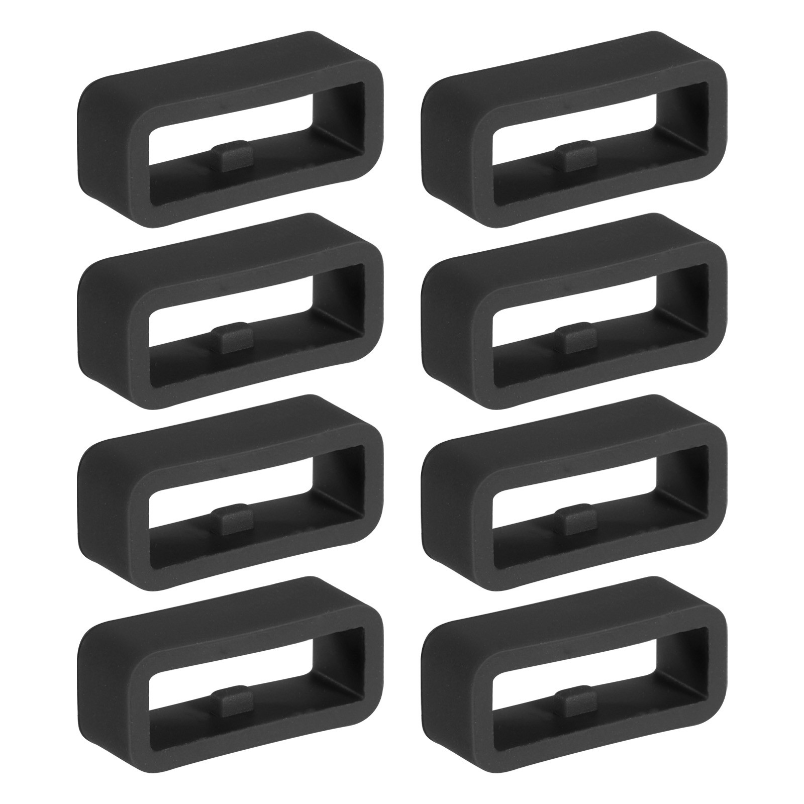 8 Pcs Watch Band Holder Loop, 16mm Universal Watch Replacement Band, Black