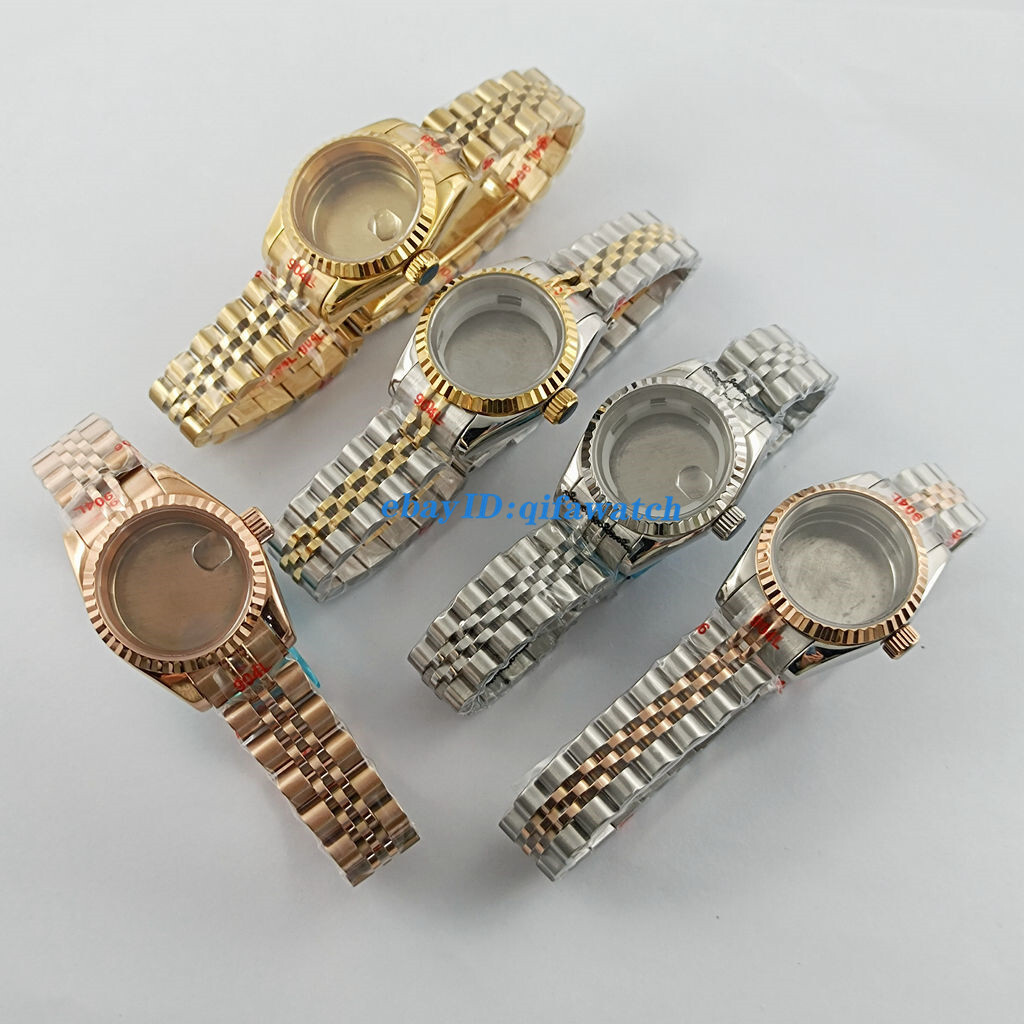26mm Silver Gold Watch Case Sapphire Glass Fit NH05 NH06 Movement Accessories