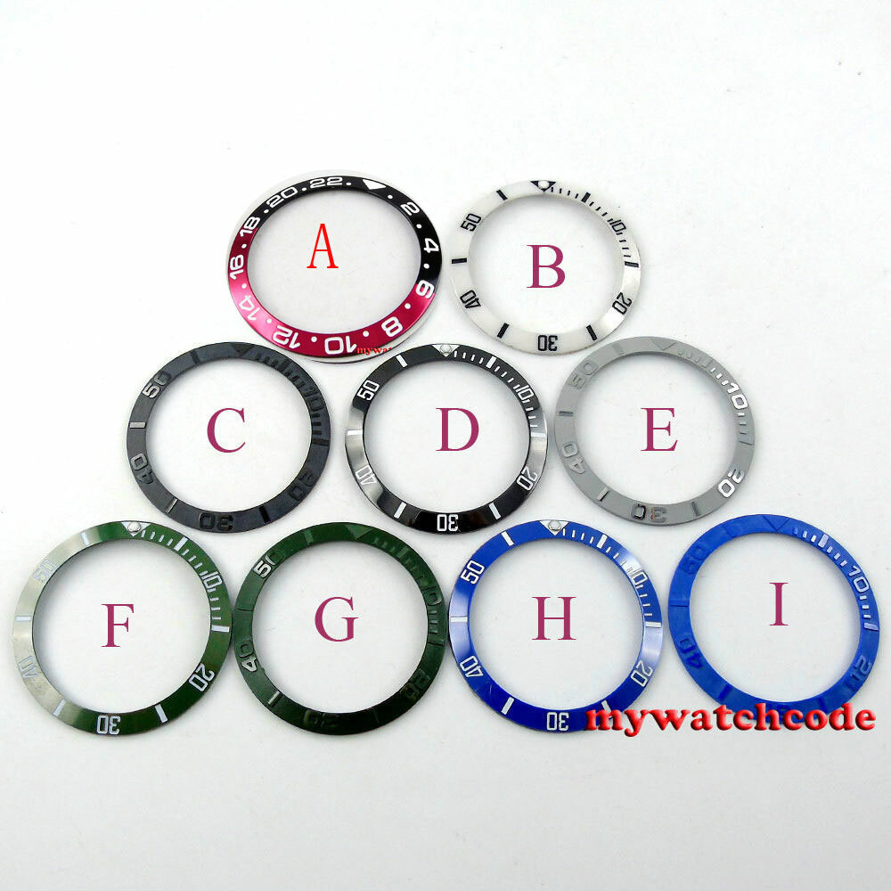 39.8mm black blue green ceramic bezel insert for 43mm 41MM Bliger SUB mens watch