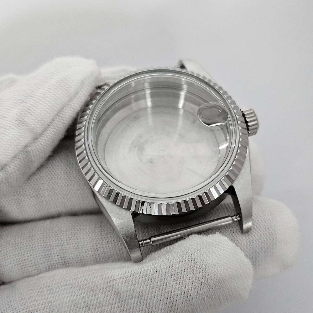 1PCS 36mm Watch Stainless Steel Case Acrylic Mirror For NH35/NH36/4R Movement