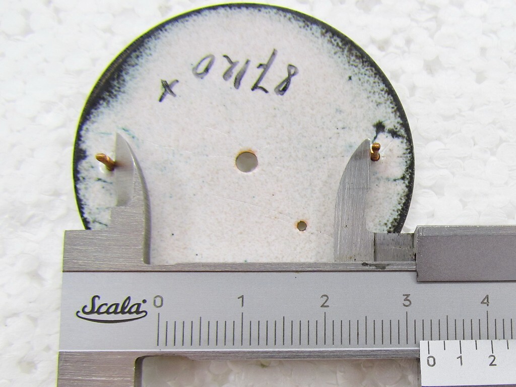 Omega Antique Swiss Original Enamel Dial Watch-face 44,2 mm for Pocket Watch