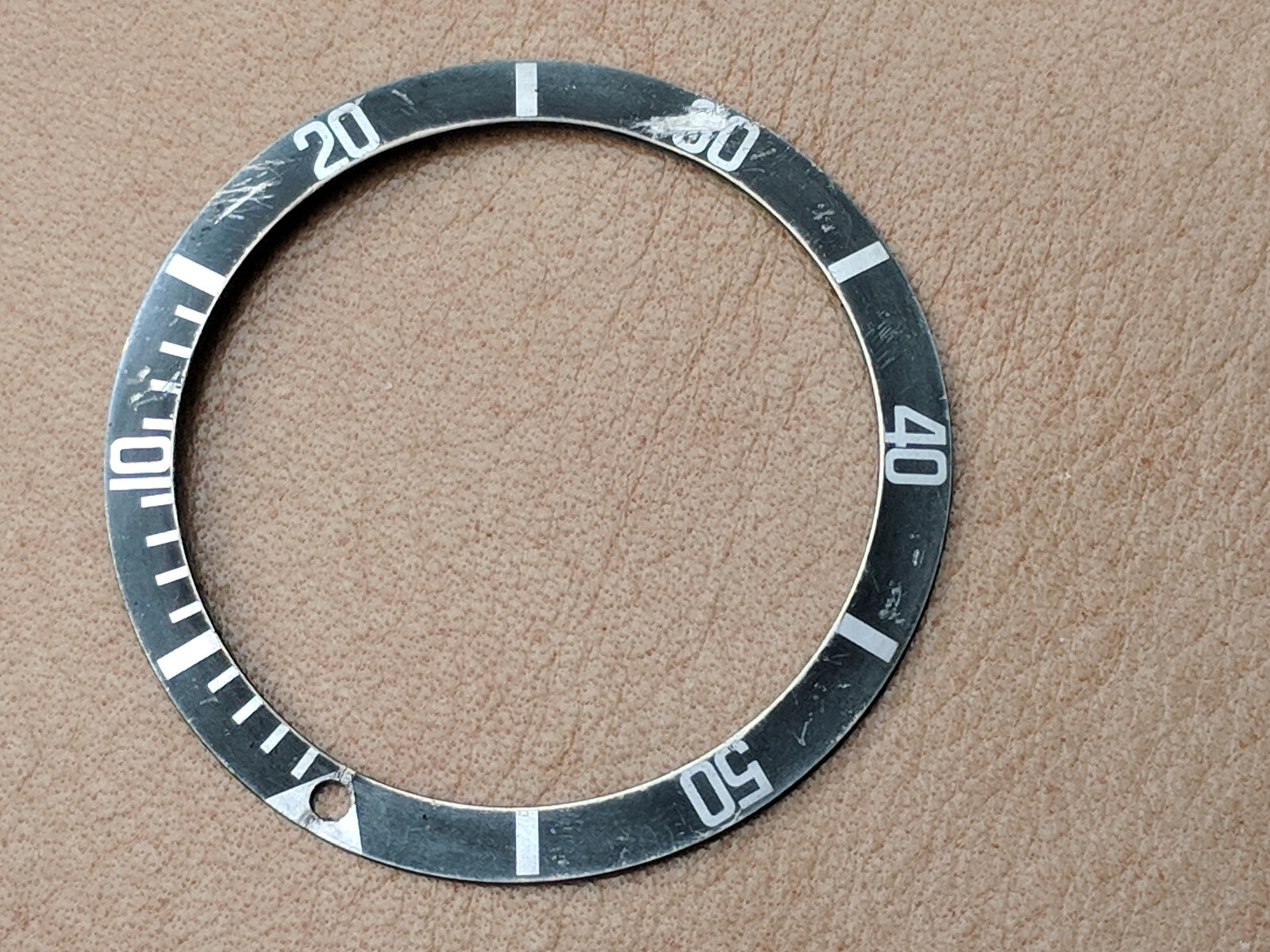 AFTERMARKET DAMAGED Faded Long 5 Bezel Insert For Rolex MF 5513 ***READ BELOW***
