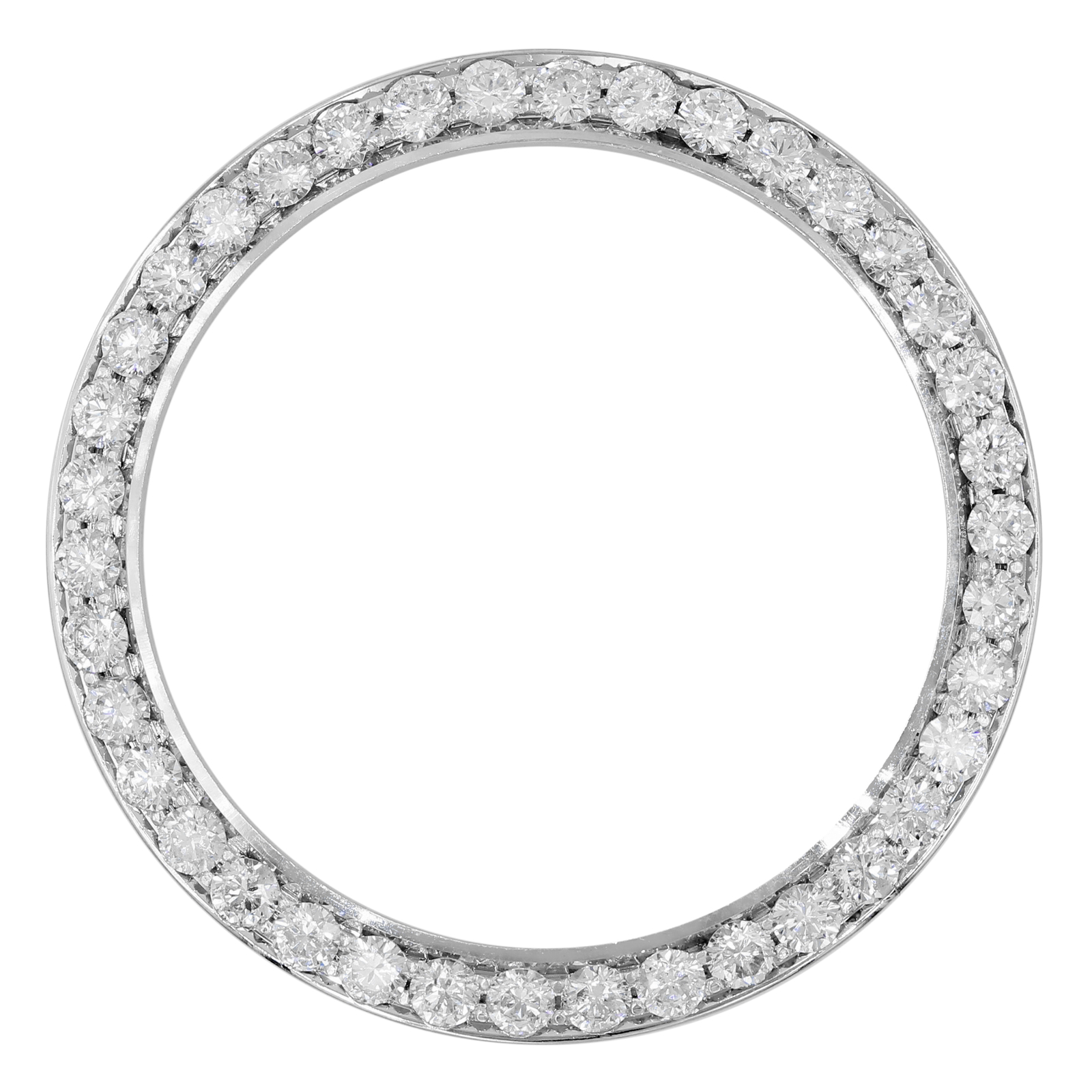 Loose Diamond Bezel For Rolex 41mm White Gold Round Cuts 4.0cttw