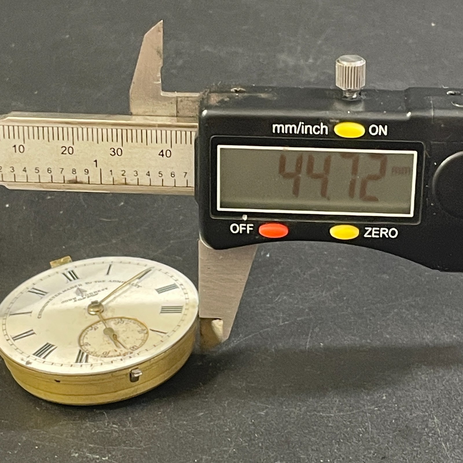 Pocket Watch Movement & Face Roman Dial JOHN FORREST Parts Repair or Practice