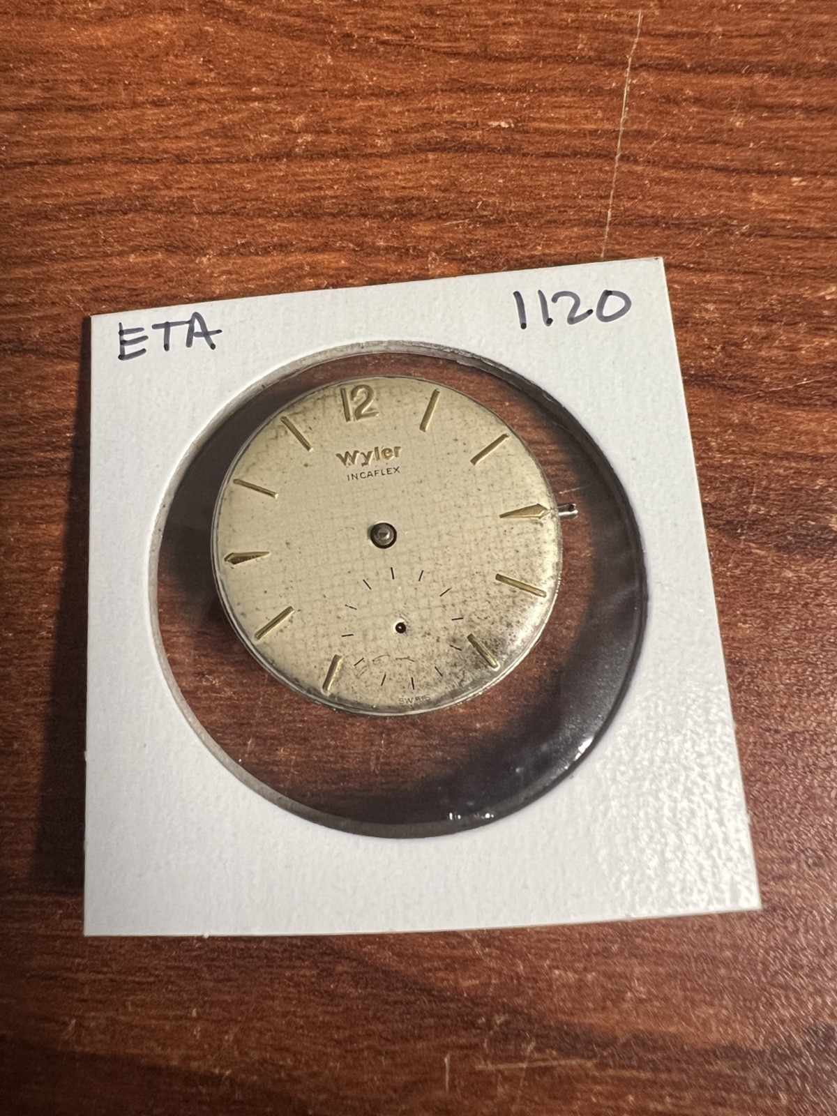 ETA cal. 1120 (Branded Wyler) Swiss Watch Movement for Parts Repair Restore