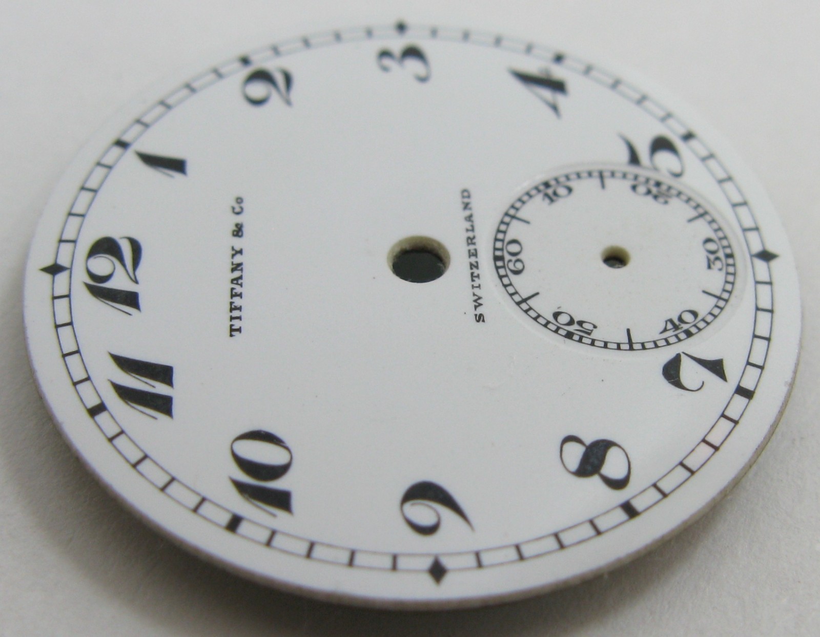 Vintage Porcelain Tiffany & Co. Watch Dial ø 25.5 mm