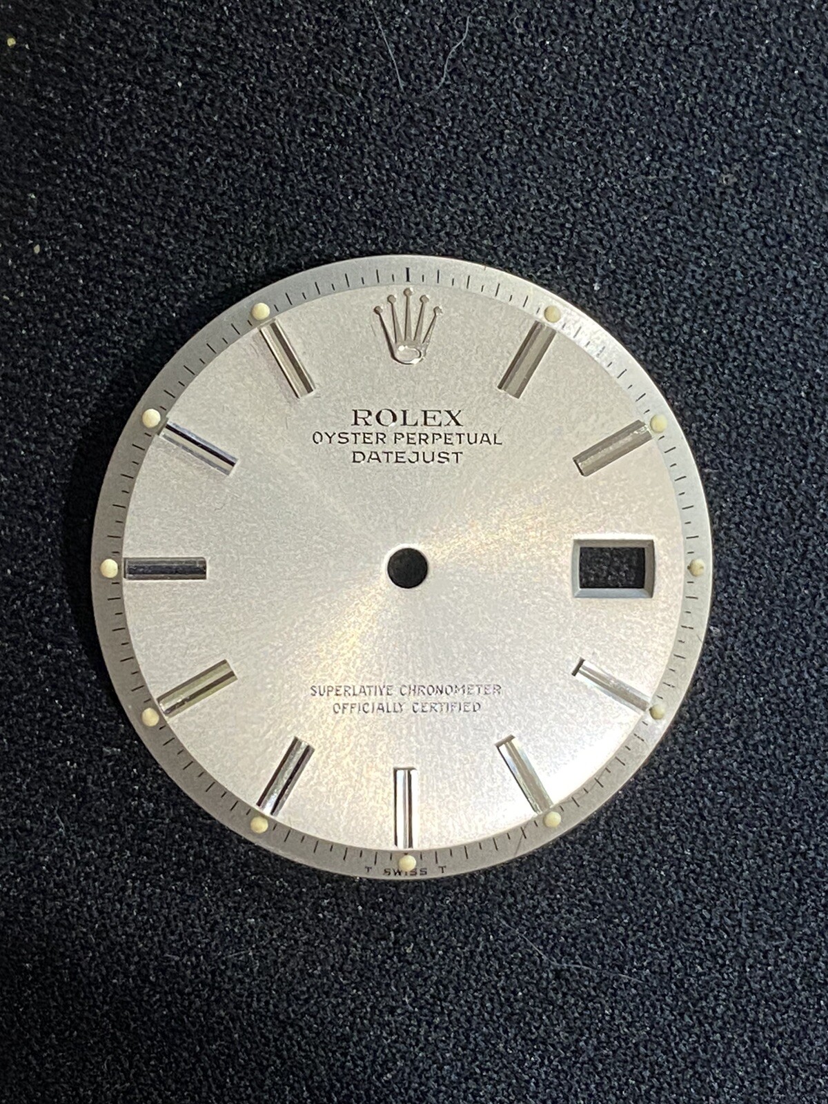 rolex 1601 silver gray t swiss t dial