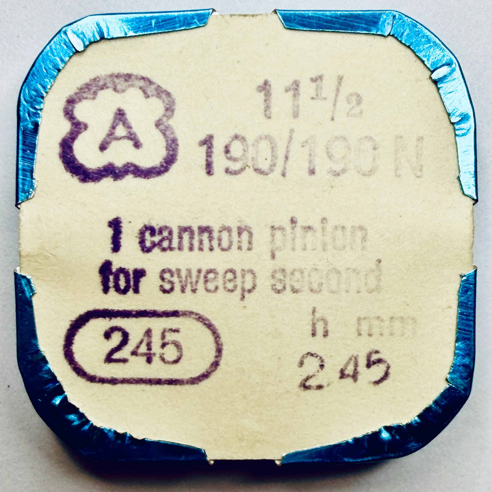 Arogno 190 – Cannon Pinion, Height 2.45 mm – 245