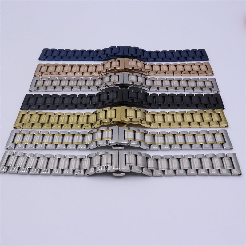 18mm-22mm Universal Stainless Steel Watch Strap Butterfly Clasp Watch Parts
