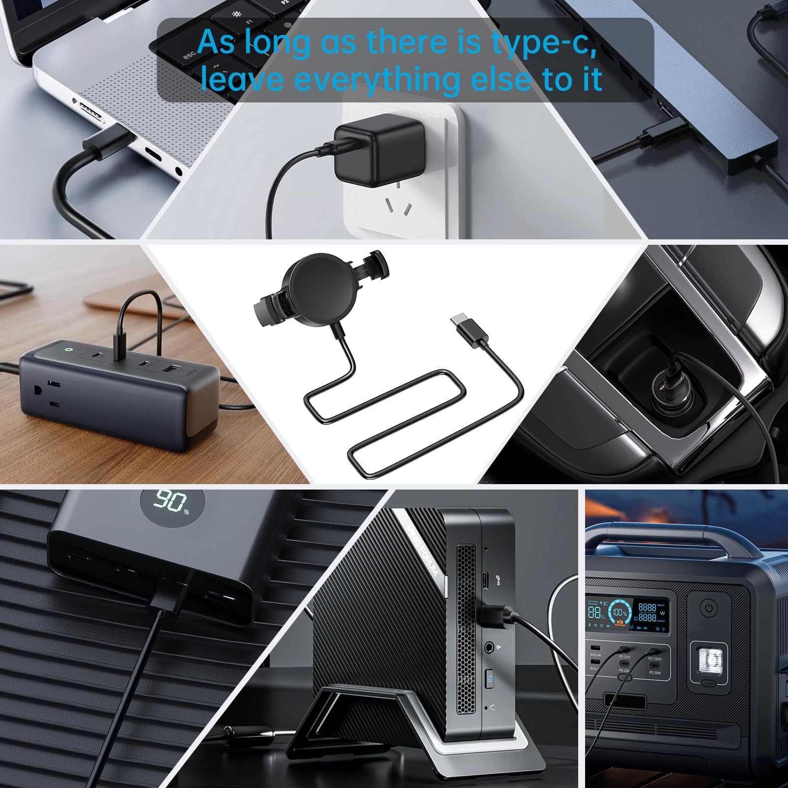 Galaxy Charger,Samsung 8/8 /7/7 Ultra/6/6 /5 /5/4/4 /3 Active2/1,Clip on Gala…