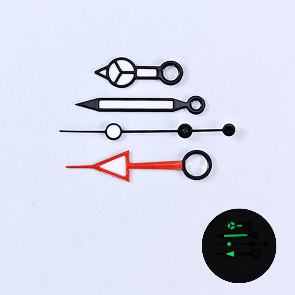GMT Watch Hands For NH34 Movement Green Luminous for Seiko Watches Needles
