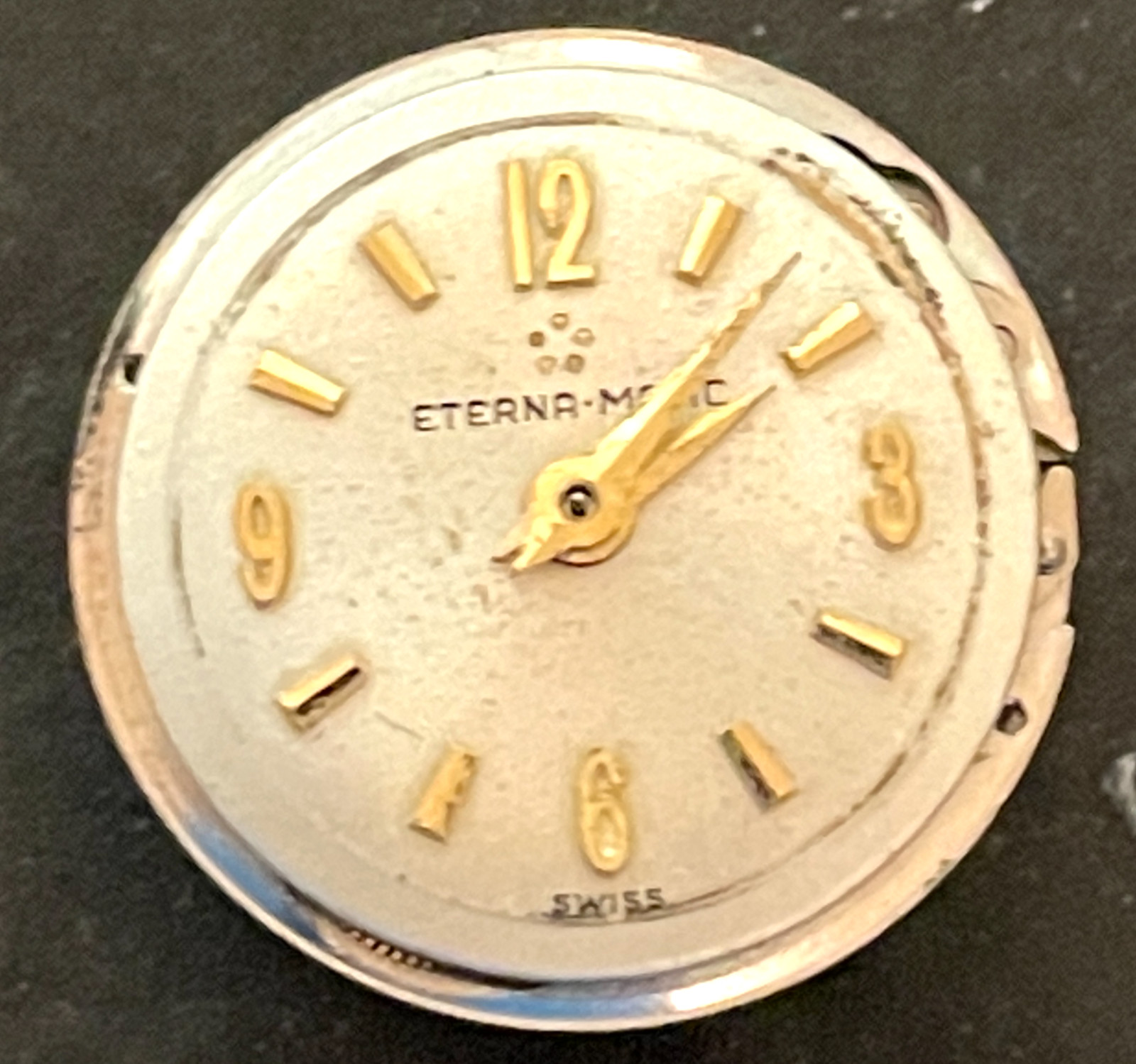 Vintage Eterna-Matic Ladies Automatic Watch Movement Running Ticks 17j Swiss