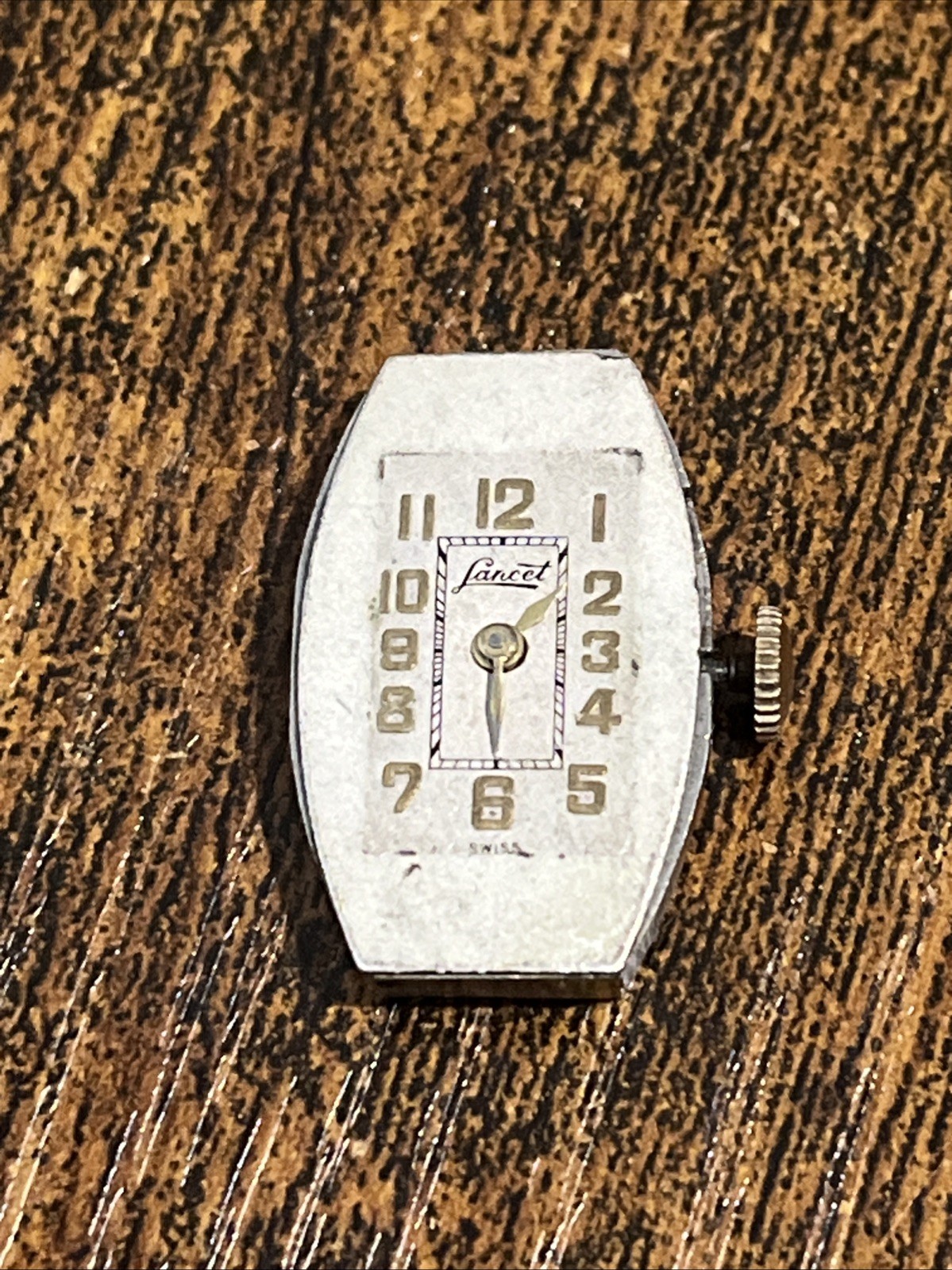 Vintage Lancet Elbon Watch Movement 15mm Swiss 15 Jewels FOR PARTS Collectible