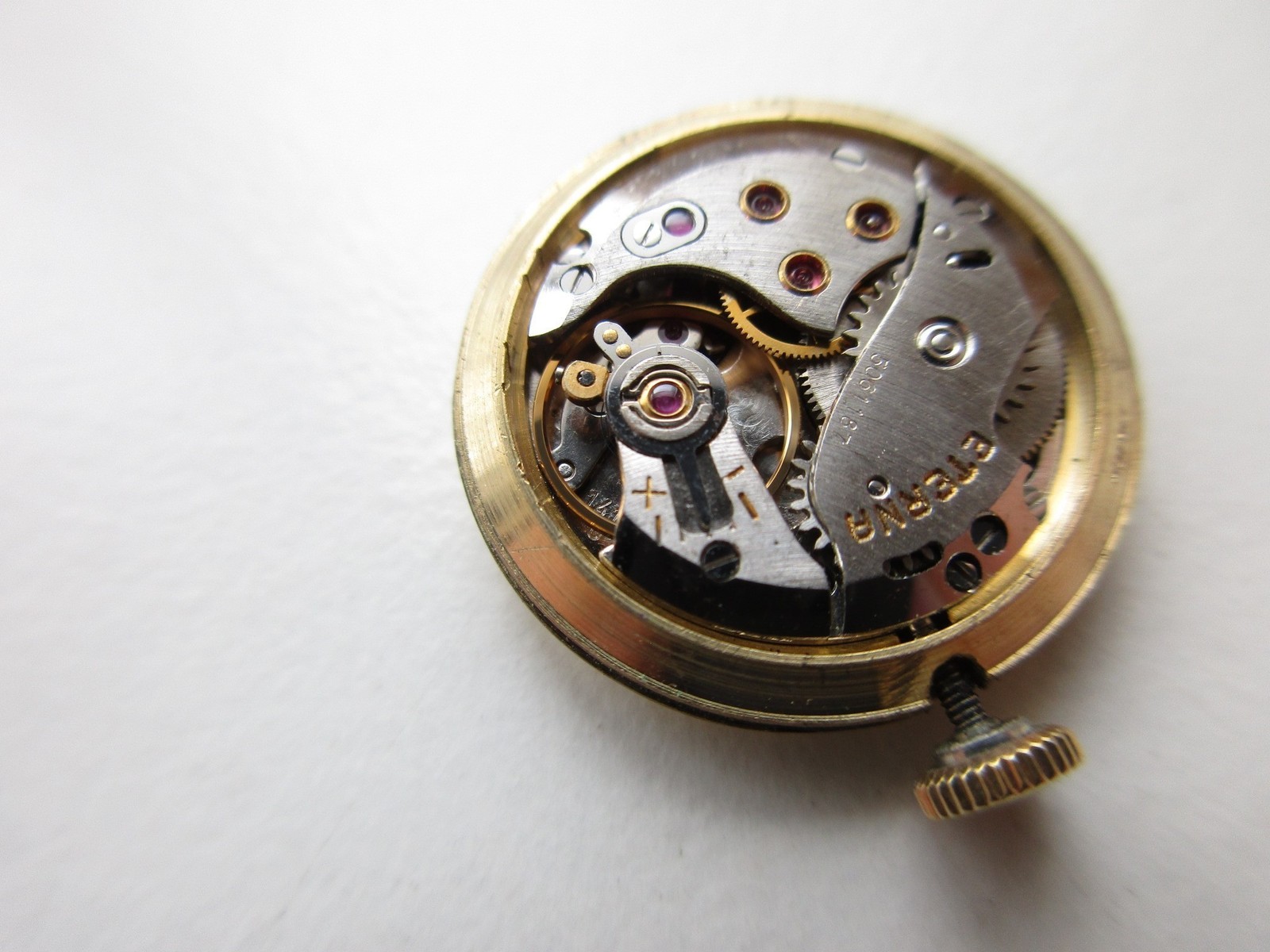 Eterna cal. 1418U Swiss vintage watch movement – running