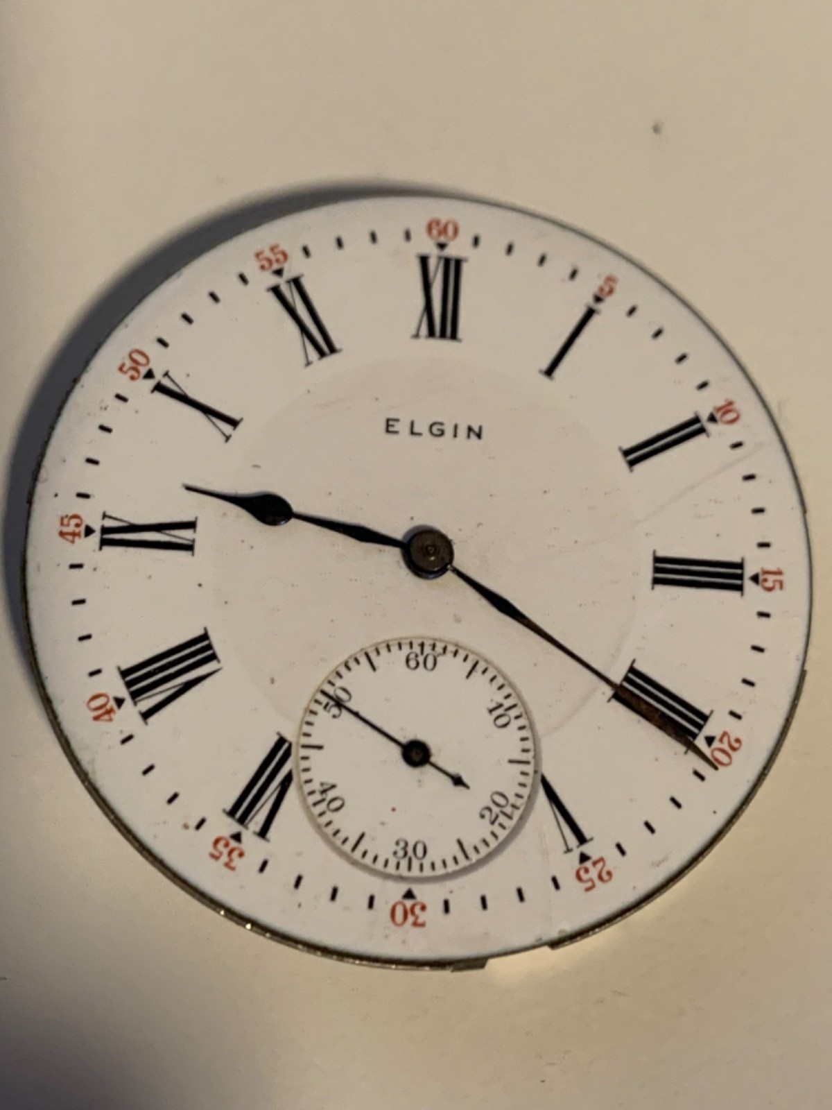 1915 Elgin Grade 386 16s Hunting Pocket Watch Model 6 Movement