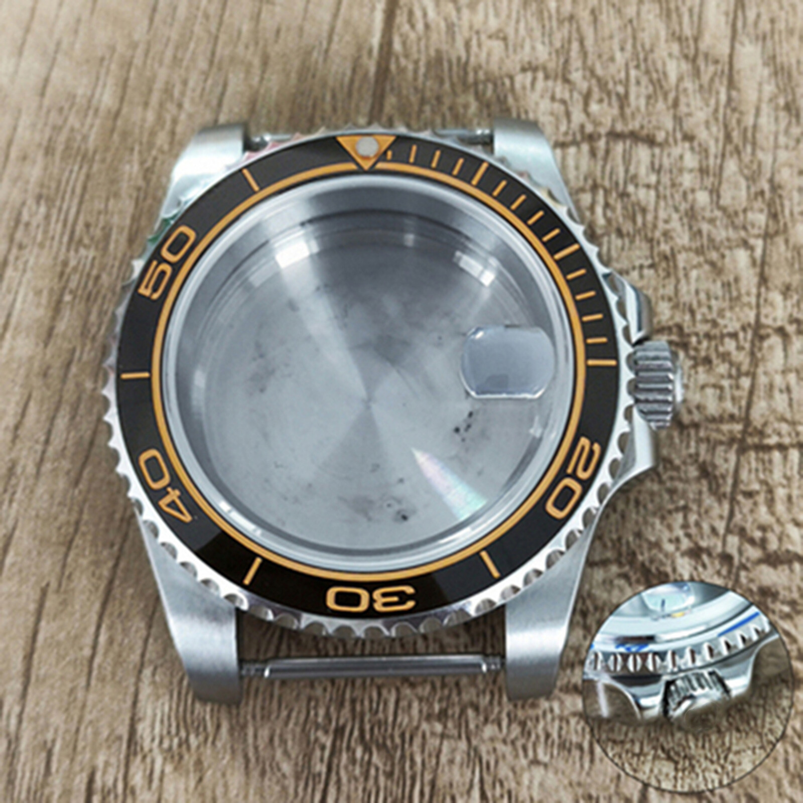 40mm Stainless Steel Watch Case Sapphire Glass Case for NH35 Mechanical Movement