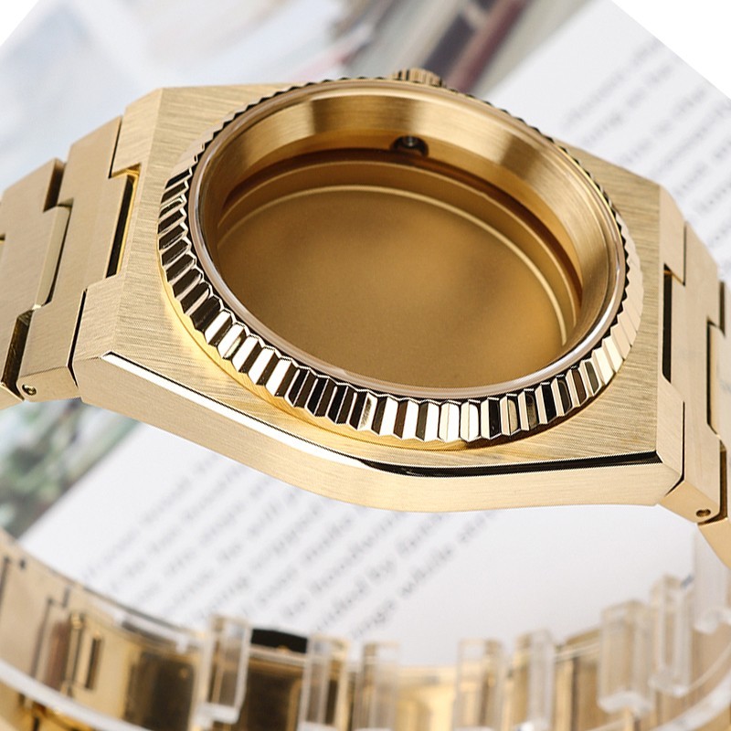 FEIYASHI Butterfly Clasp Sapphire 40mm Oyster Watch Case For Seiko NH35 Movement