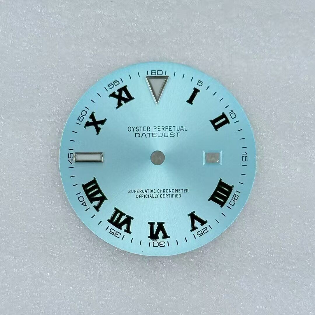 24.5mm Sun Pattern Roman Watch Dial Green Luminous for NH05 Movement Watch Parts