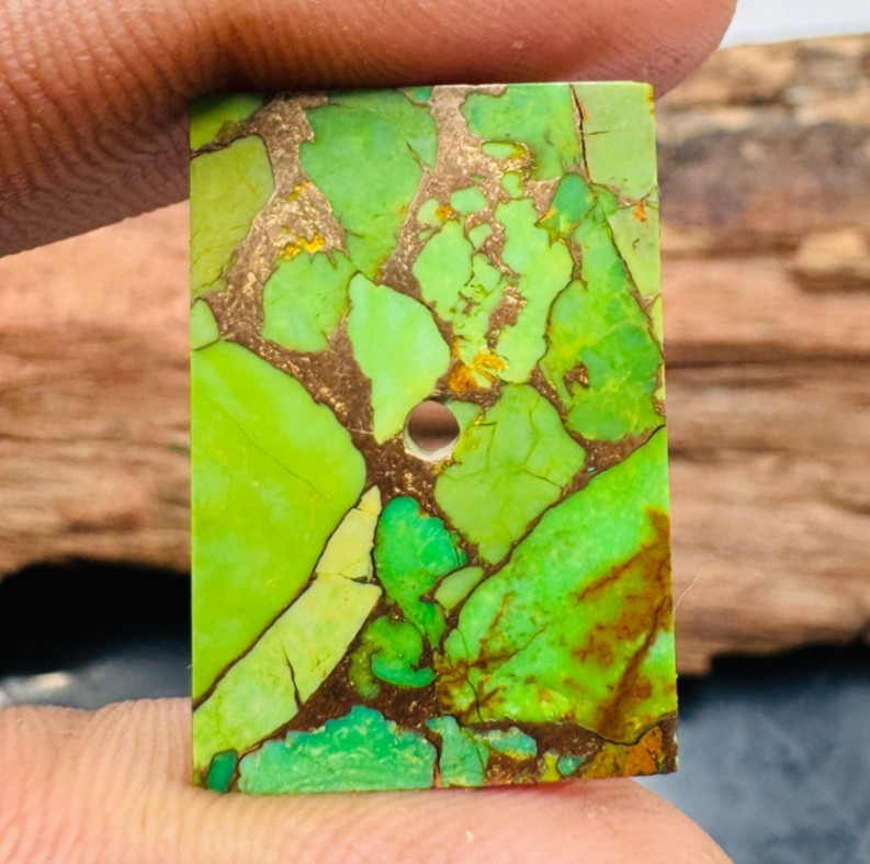 Copper Turquoise Gemstone Watch Dial – Green Rectangle Gemstone GMC-562