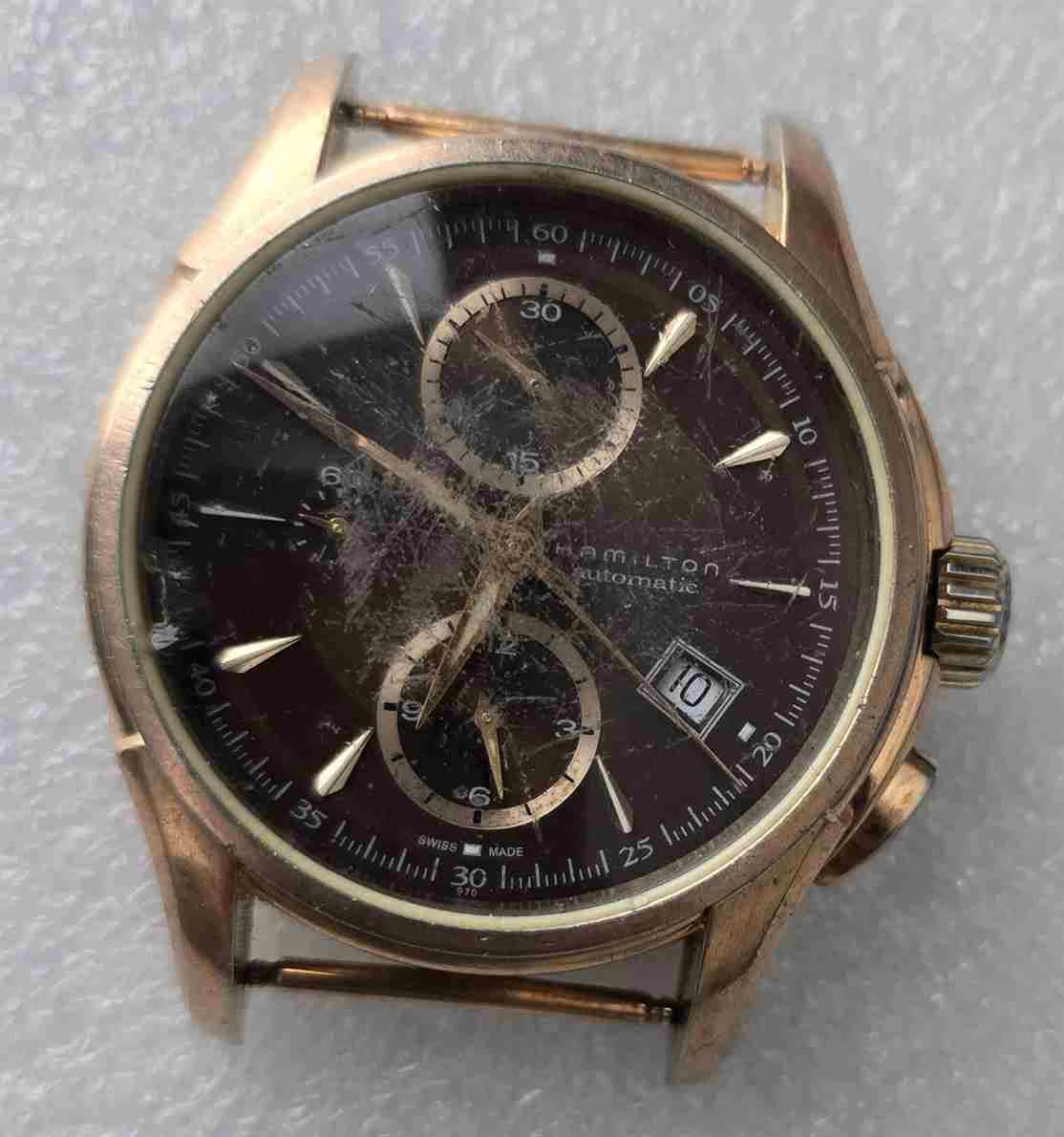 HAMILTON KHAKI Steel Chronograph. Ref: H326461. Cal: ETA-7750. For Service