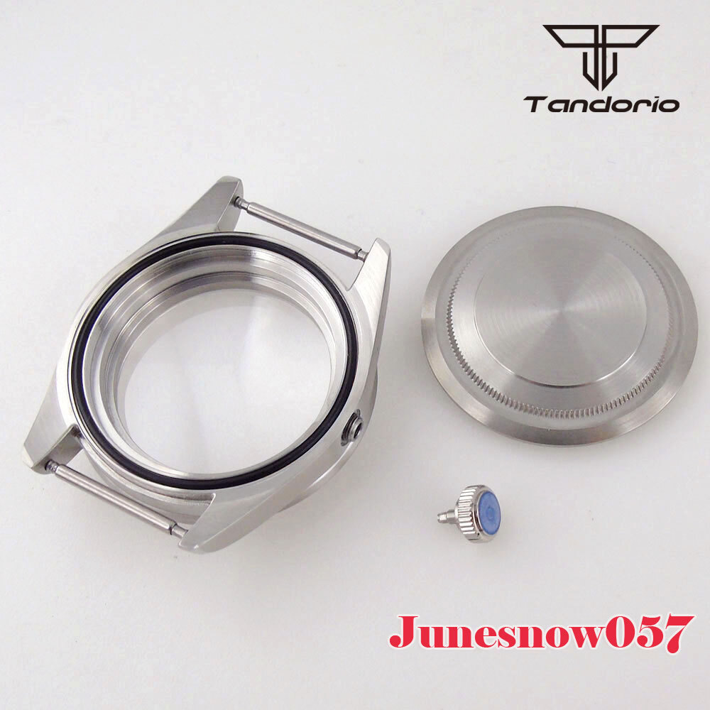 Domed Sapphire Glass For NH35A NH36A ETA2824 316L Steel 39mm Watch Case Brushed