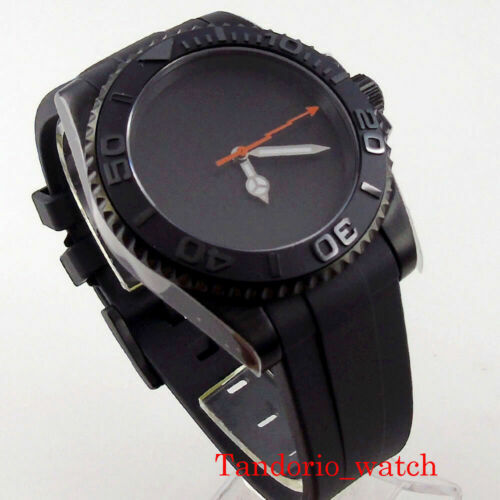 40mm Black PVD Sterile Dial Luminous Sapphire Glass NH35A Automatic Mens Watch