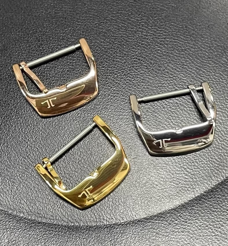 For Jaeger-LeCoultre leather strap buckle 18mm，Silver, Gold, and Rose Gold