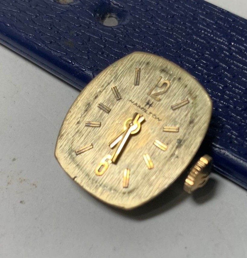 1960s Hamilton 17J Swiss Ladies Caliber 149 Wind Up Mov’t, Dial & Hands RUNS !!