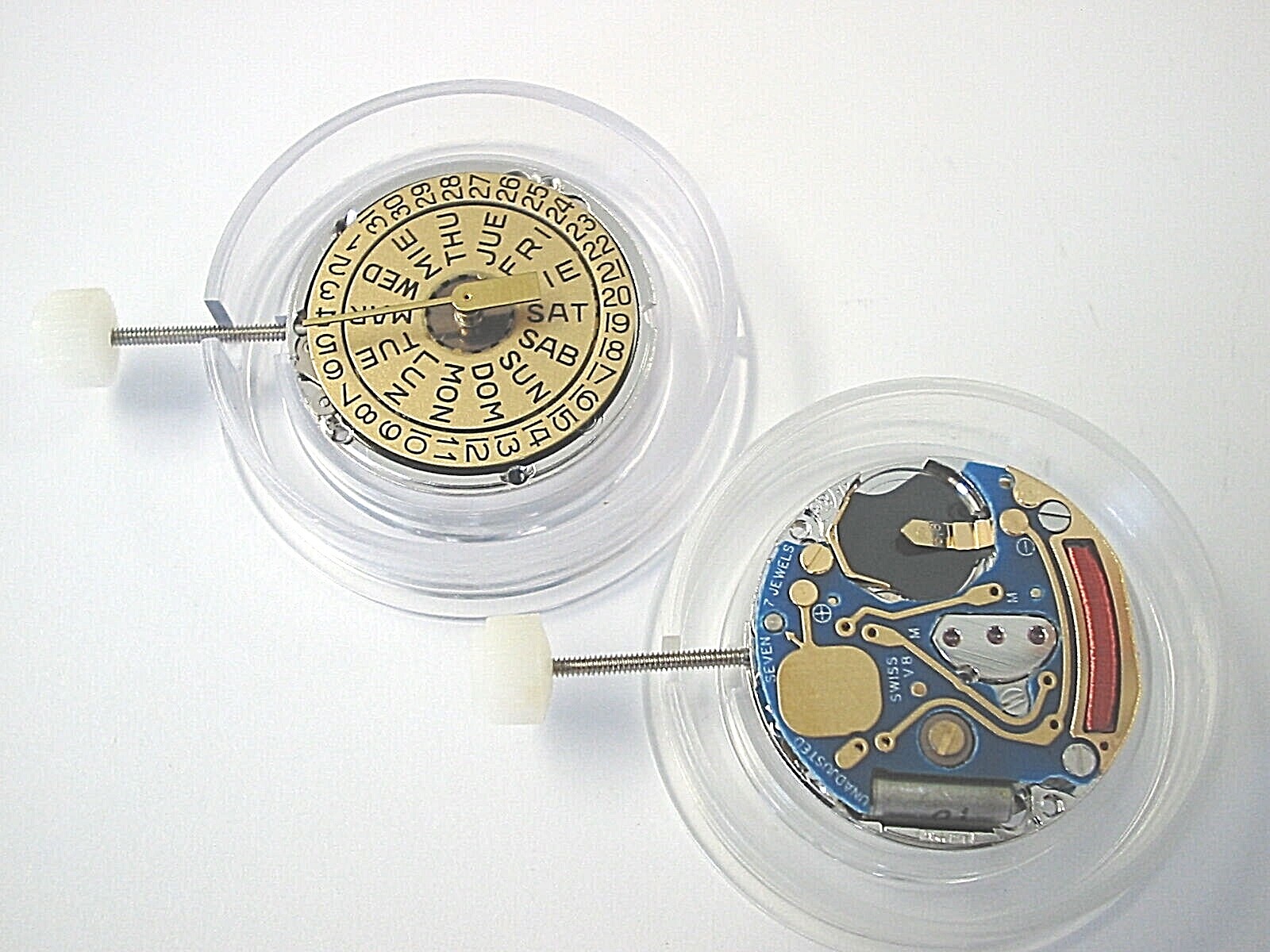 Rare new ETA 956.121 watch movement with day/date & 2nd hand. Swiss Made by ETA.